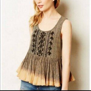 Anthropologie Akemi + Kin Beaded Peplum Top - Size S